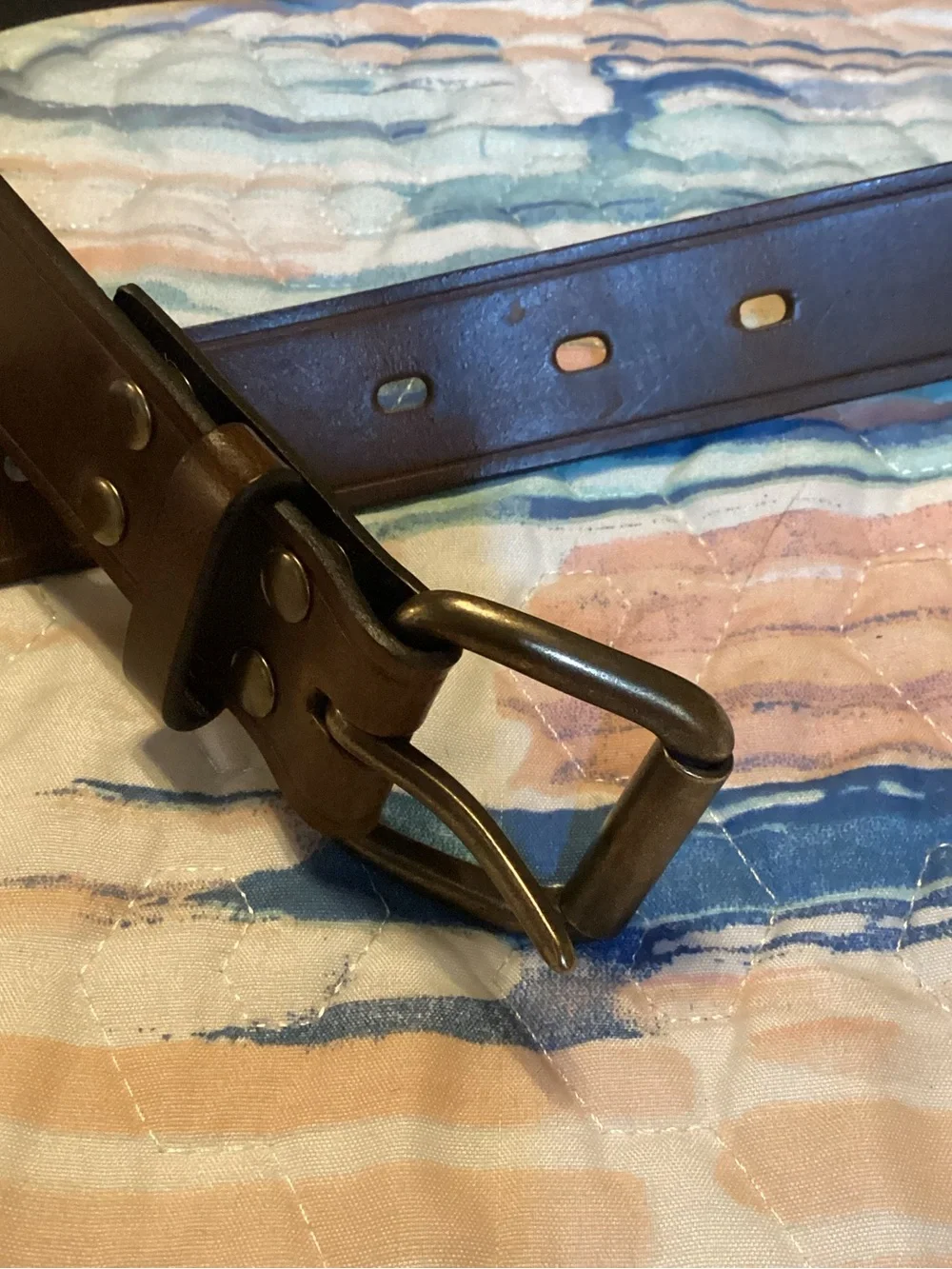 Kids Crew Cuts USA Made Italian Bonded Leather Brown Belt E2999